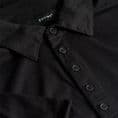 Anglo-Saxon White Dragon 5 Button Jersey Polo Shirt - Black
